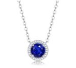 Sapphire Color Moissanite Necklace – N10850-SP - Image 4