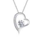 White Gold Plated Sparkling Pendant Necklace – P15682