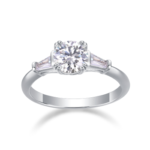 White Gold Plated Sparkling Ring – R12937-65