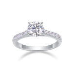 Heartbeat Ring – White Gold Plated