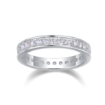 Trace Ring – White Gold Plated