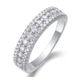 White Gold Plated Sparkling Ring – R13063