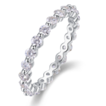 White Gold Plated Sparkling Ring - R13141-7