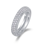 Day Flame Ring – White Gold Plated