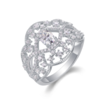 White Gold Plated Sparkling Ring – R13426