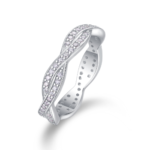 White Gold Plated Sparkling Ring – R13690