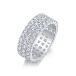 White Gold Plated Sparkling Ring – R13721-7