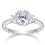 White Gold Plated Sparkling Ring – R13764