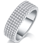 R240313843-1.17五排 Ring – White Gold Plated