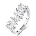 White Gold Plated Sparkling Ring – R15756