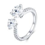 White Gold Plated Sparkling Ring – R16057
