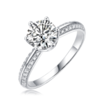 半壁江山1克拉 1 Carat Ring – White Gold Plated
