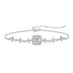 White Gold Plated Elegant Chain Bracelet