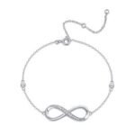 White Gold Plated Elegant Chain Bracelet