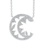 White Gold Plated Sparkling Dainty Necklace