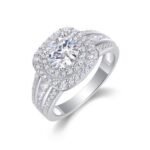 White Gold Plated Sparkling Ring