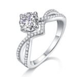 White Gold Plated Sparkling Ring