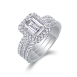White Gold Plated Sparkling Ring