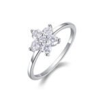 White Gold Plated Sparkling Ring
