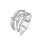 White Gold Plated Sparkling Ring