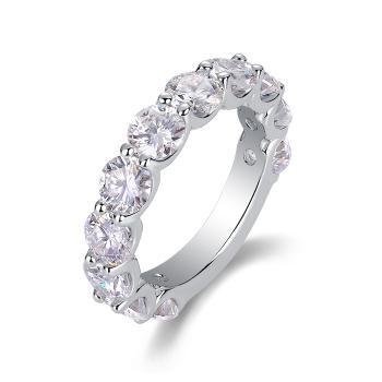 SR15119-50 White Gold Plated Sparkling Ring - Image 1