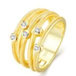 18K Gold Plated Sparkling Ring