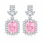 Rose Pink Drop Earrings - CE011