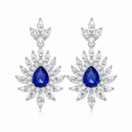Sapphire Blue Bridal Earrings - CE018
