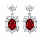 Ruby Red Drop Earrings - CE016