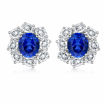 Sapphire Blue Drop Earrings - CE017