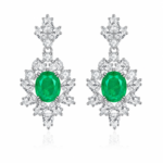 Emerald Green Bridal Earrings - CE014