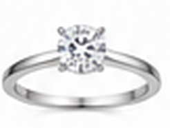 Solitaire moissanite ring setting for her