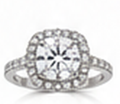 Halo moissanite ring setting for her