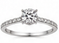 Pave moissanite ring setting for her