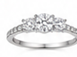 Three stone moissanite ring setting for her