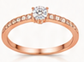 Rose gold moissanite ring for her