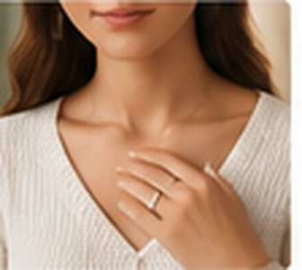 Minimalist moissanite ring for her
