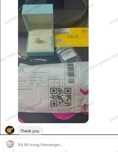 Real customer jewelry case from Sunshine Jewelry Facebook page 4