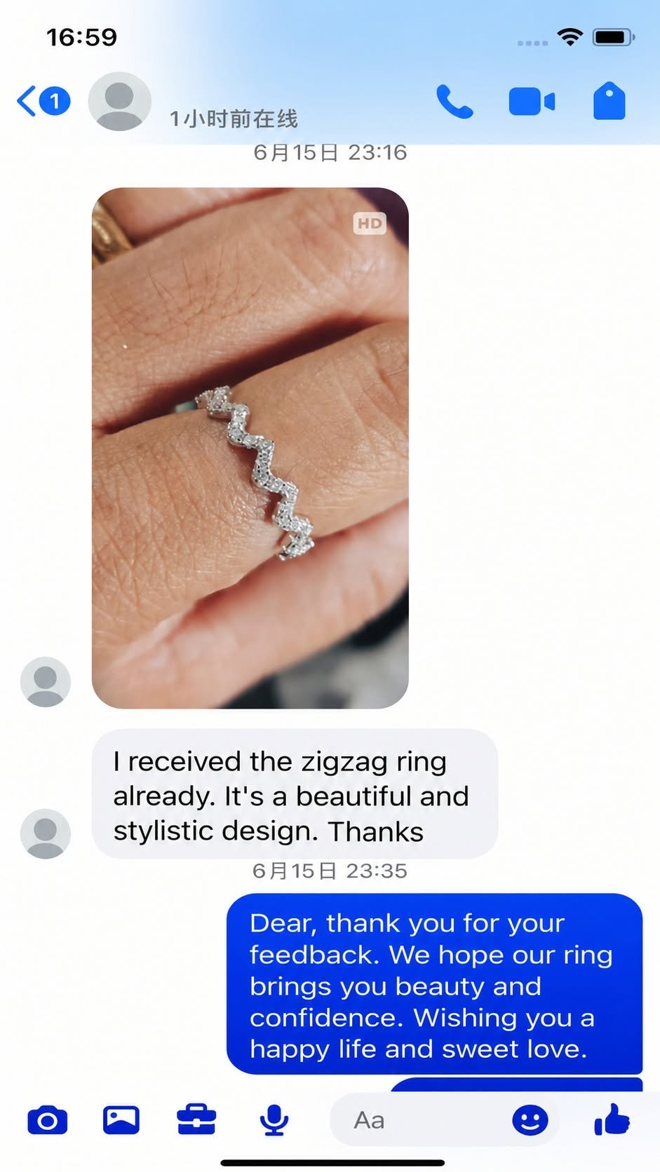 Real customer jewelry case from Sunshine Jewelry Facebook page 13