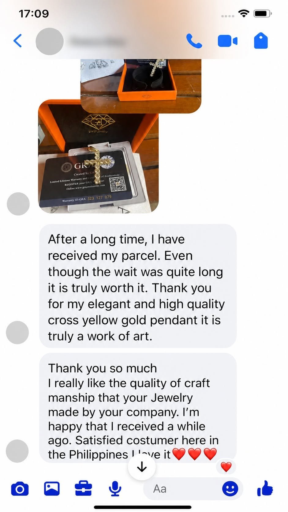 Real customer jewelry case from Sunshine Jewelry Facebook page 15