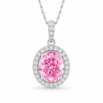 Crimson Twin Hearts Filigree Pendant Necklace - CP074