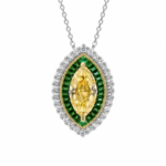 Aqua Dew Pear-Cut Solitaire Pendant Necklace - CP078