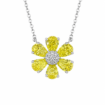 Crimson Sunburst Oval Halo Pendant Necklace - CP081