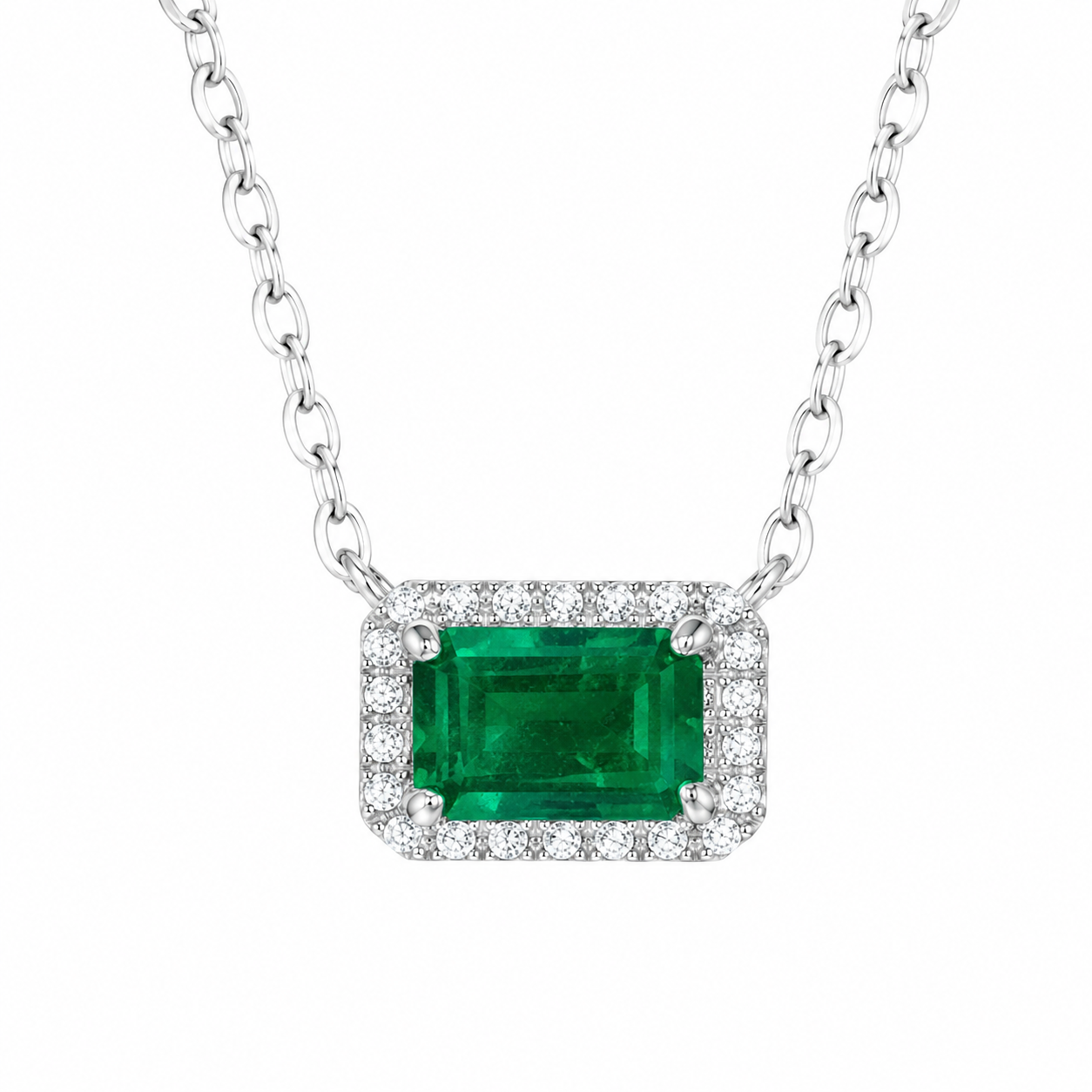 CP090 Sky Blue Heart-Cut Solitaire Necklace - CP090 - Image 1