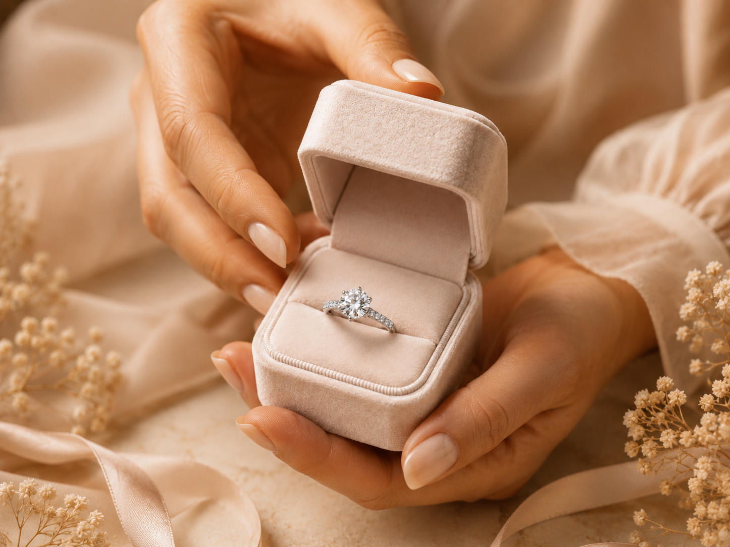 Custom moissanite ring gift box inspiration by Sunshine Jewelry