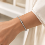 3mm Round Moissanite Tennis Bracelet, 7.5-Inch - Image 2