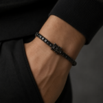 3mm Black Moissanite Tennis Bracelet, 6.5-Inch - Image 2
