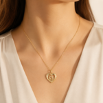 Embrace Heart Moissanite Pendant Necklace - Image 2