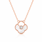 Four-Heart Clover Moissanite Pendant Necklace