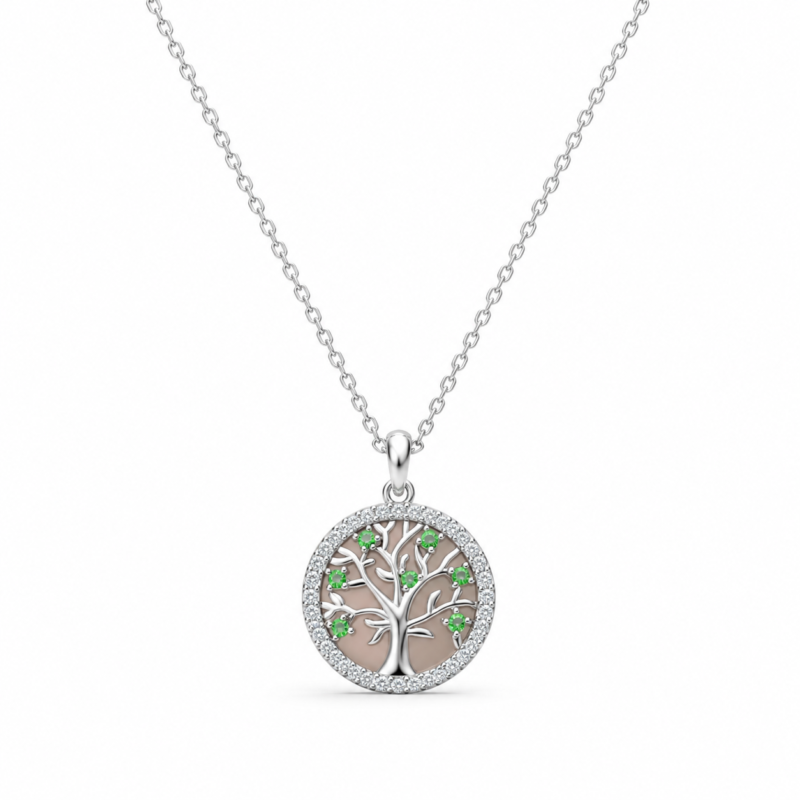 Tree of Life Moissanite Pendant Necklace